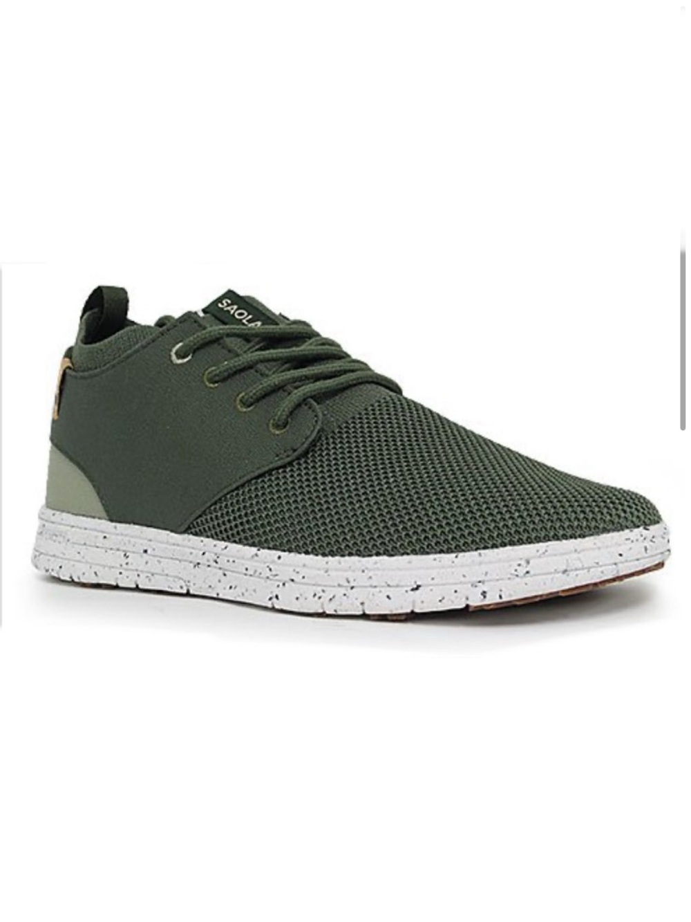 NEW Saola Recycled Plastic Olive Green Sneakers, 9
